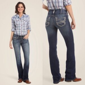 ARIAT R.E.A.L. Mid Rise Stretch Entwined Boot Cut Jean